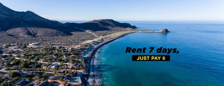 Rent for 7 days and only pay 6